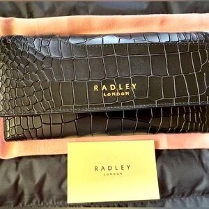 Radley London Wallet Black Faux Croc